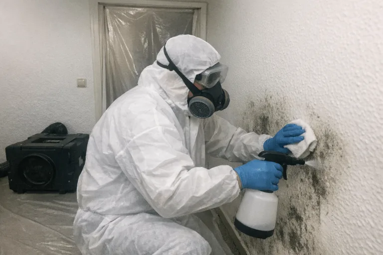 Fachgerechte Beseitigung von Sporen mit Spezialausrüstung